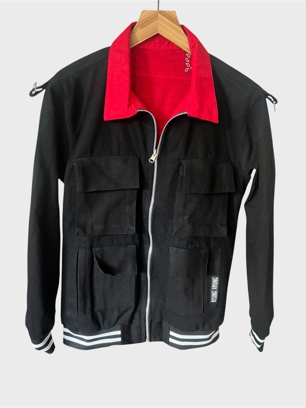 The Rising Among men’s 2 faced bomber jacket.